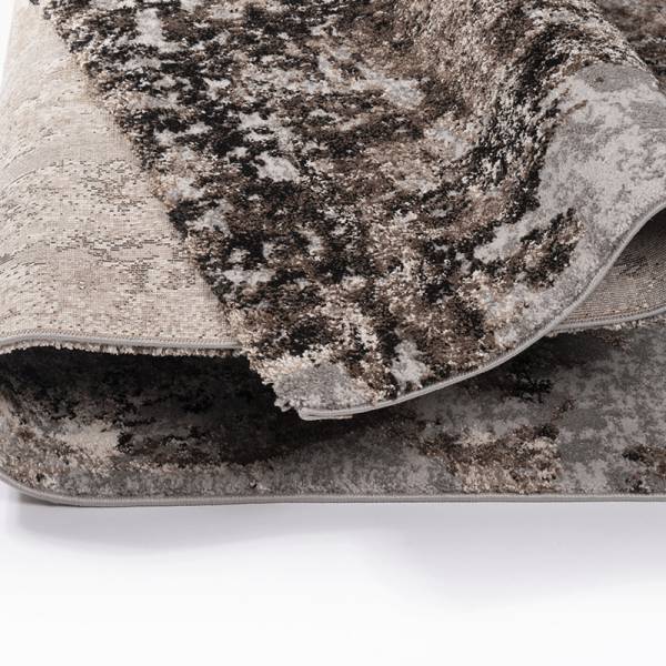 Detailaufnahme Designteppich in braun und beige von heineking24